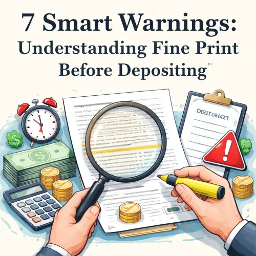understanding fine print before depositing